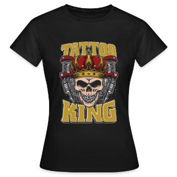 Tatoueur Tattoo Tattoo King - T-shirt Femme - noir - Devant - AI Model Female 172 dark (172cm)