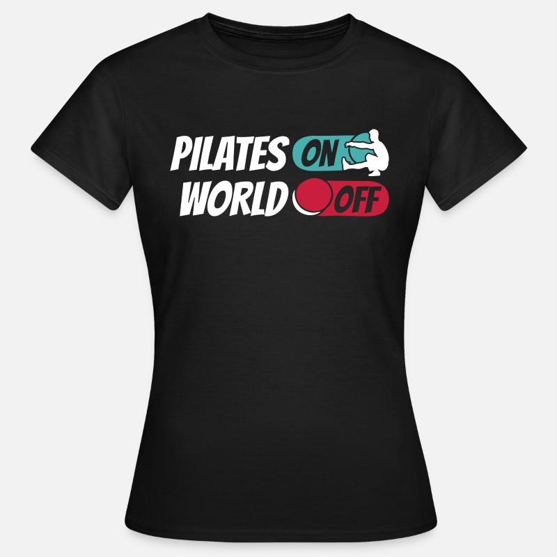 Pilates Pilates On World Off - Koszulka damska - czarny