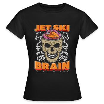 Jet Ski Schädel Jet Ski Brain - Frauen T-Shirt - Schwarz - Vorne - AI Model Female 172 dark (172cm)