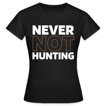 Hunting Hunter Hunting - Women's T-Shirt - black - Front - AI Model Female 172 dark (172cm)