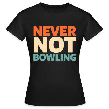 Bowling Bowlen Bowler - Frauen T-Shirt - Schwarz - Vorne - AI Model Female 172 dark (172cm)