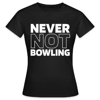 Bowling Bowlen Bowler - Frauen T-Shirt - Schwarz - Vorne - AI Model Female 172 dark (172cm)