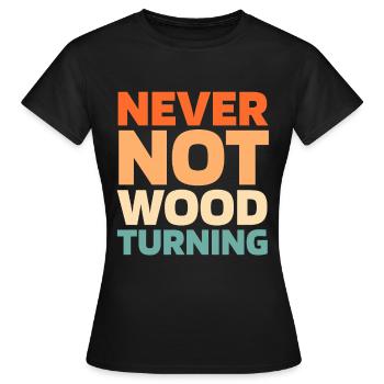 Tourneur sur bois - T-shirt Femme - noir - Devant - AI Model Female 172 dark (172cm)