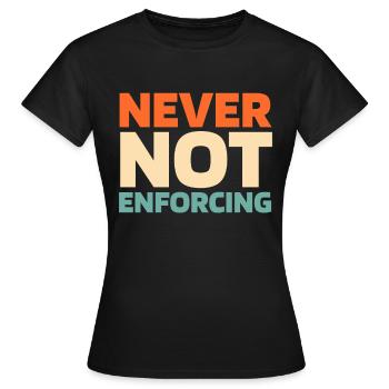 Policeman, Police - Women's T-Shirt - black - Front - AI Model Female 172 dark (172cm)