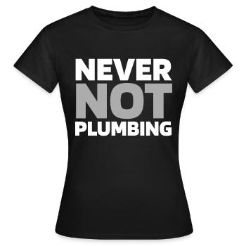 Plombier Plombier - T-shirt Femme - noir - Devant - AI Model Female 172 dark (172cm)