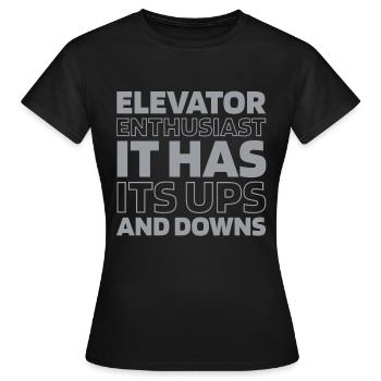 Elevator Elevator - Women's T-Shirt - black - Front - AI Model Female 172 dark (172cm)