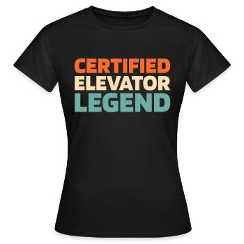Elevator Elevator - Women's T-Shirt - black - Front - AI Model Female 172 dark (172cm)