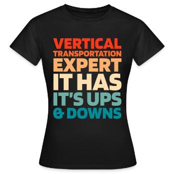 Elevator Elevator - Women's T-Shirt - black - Front - AI Model Female 172 dark (172cm)