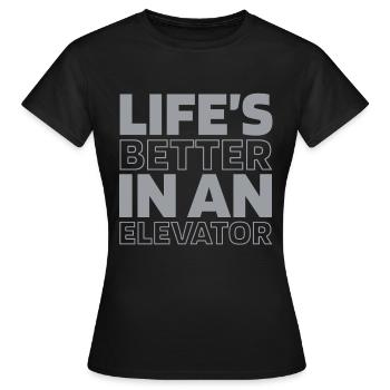 Elevator Elevator - Women's T-Shirt - black - Front - AI Model Female 172 dark (172cm)