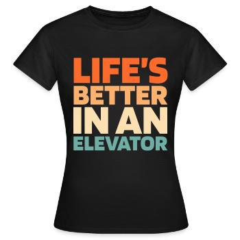 Elevator Elevator - Women's T-Shirt - black - Front - AI Model Female 172 dark (172cm)