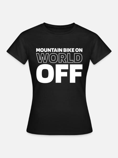 Mountainbike Mountainbiker Mtb - Dame-T-shirt - sort