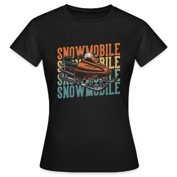 Motoneige Motoneige - T-shirt Femme - noir - Devant - AI Model Female 172 dark (172cm)