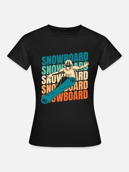 Snowboard Snowboarder - Frauen T-Shirt - Schwarz