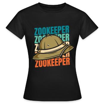 Tierpfleger Zoowärter - Frauen T-Shirt - Schwarz - Vorne - AI Model Female 172 dark (172cm)
