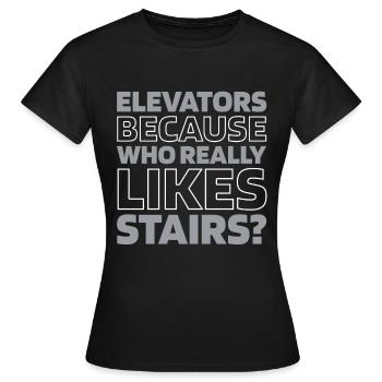 Elevator Elevator - Women's T-Shirt - black - Front - AI Model Female 172 dark (172cm)