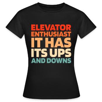 Elevator Elevator - Women's T-Shirt - black - Front - AI Model Female 172 dark (172cm)
