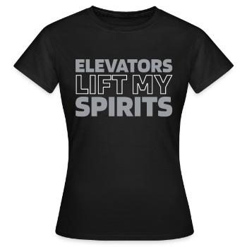 Elevator Elevator - Women's T-Shirt - black - Front - AI Model Female 172 dark (172cm)