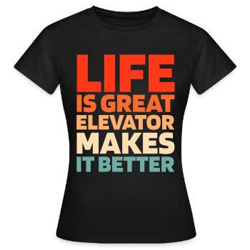 Elevator Elevator - Women's T-Shirt - black - Front - AI Model Female 172 dark (172cm)