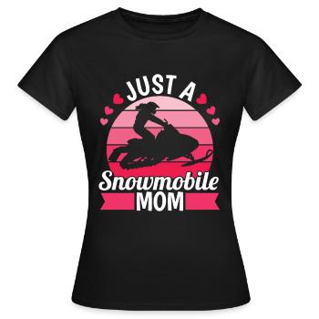 Schneemobil Motorschlitten Mutter - Frauen T-Shirt - Schwarz - Vorne - AI Model Female 172 dark (172cm)