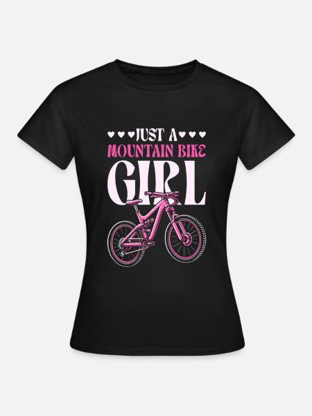Mountainbike Mountainbiker Mtb - Frauen T-Shirt - Schwarz