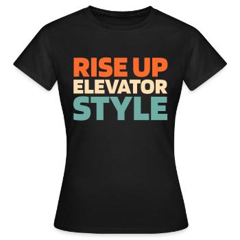 Elevator Elevator - Women's T-Shirt - black - Front - AI Model Female 172 dark (172cm)