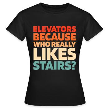 Elevator Elevator - Women's T-Shirt - black - Front - AI Model Female 172 dark (172cm)