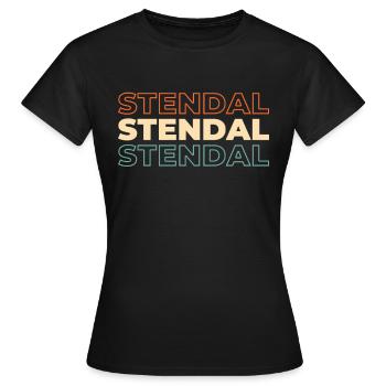 Ville allemande de Stendal, Saxe-Anhalt - T-shirt Femme - noir - Devant - AI Model Female 172 dark (172cm)