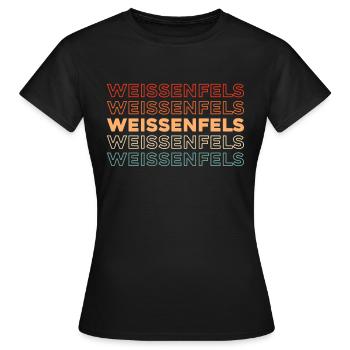Ville allemande de Weißenfels, Saxe-Anhalt - T-shirt Femme - noir - Devant - AI Model Female 172 dark (172cm)