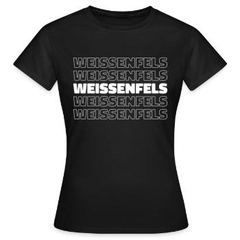 Ville allemande de Weißenfels, Saxe-Anhalt - T-shirt Femme - noir - Devant - AI Model Female 172 dark (172cm)