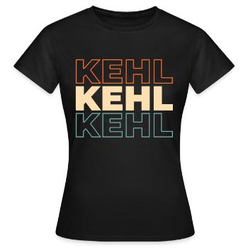 Deutsche Stadt Kehl Badenwürttemberg - Frauen T-Shirt - Schwarz - Vorne - AI Model Female 172 dark (172cm)