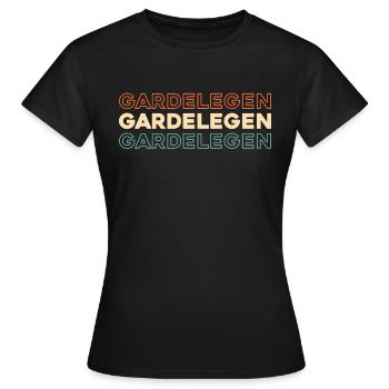 Ville allemande de Gardelegen, Saxe-Anhalt - T-shirt Femme - noir - Devant - AI Model Female 172 dark (172cm)