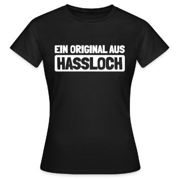 Ville allemande de Haloch Rhénanie-Palatinat - T-shirt Femme - noir - Devant - AI Model Female 172 dark (172cm)