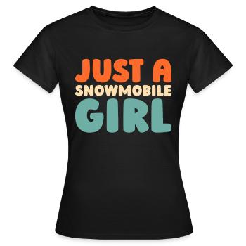 Motoneige Motoneige - T-shirt Femme - noir - Devant - AI Model Female 172 dark (172cm)