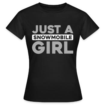 Motoneige Motoneige - T-shirt Femme - noir - Devant - AI Model Female 172 dark (172cm)