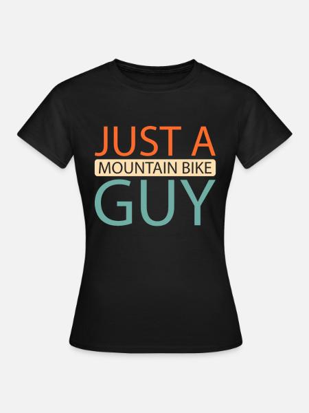 Mountainbike Mountainbiker Mtb - Dame-T-shirt - sort