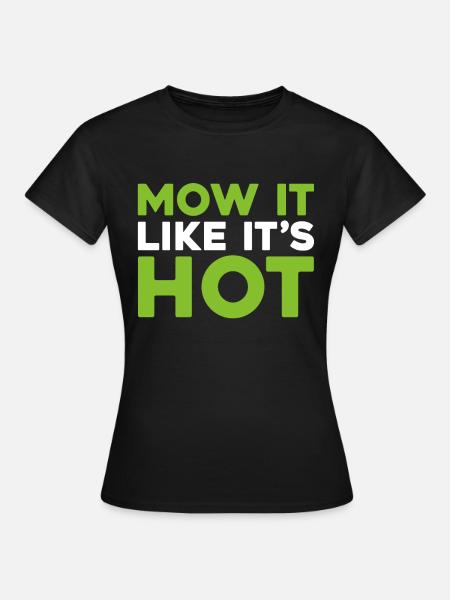 Rasenmäher Mähen - Frauen T-Shirt - Schwarz