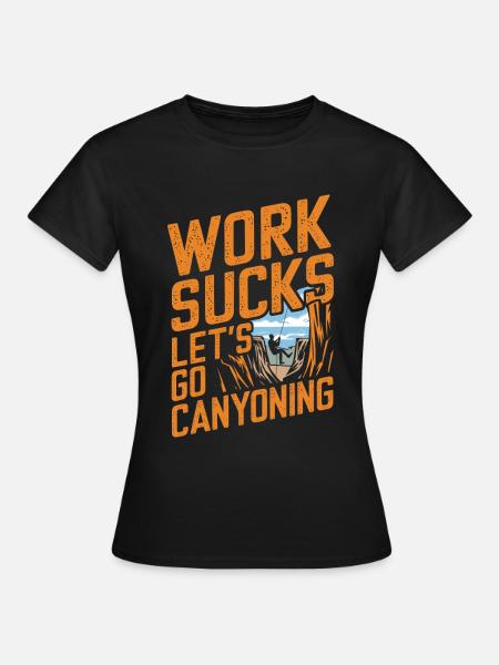 Canyoning Rappelling - Frauen T-Shirt - Schwarz