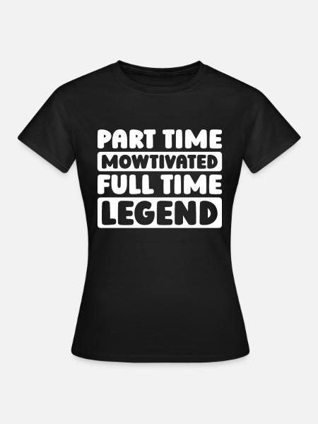 Rasenmäher Mähen - Frauen T-Shirt - Schwarz