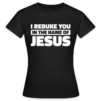 Christianisme chrétien - T-shirt Femme - noir - Devant - AI Model Female 172 dark (172cm)