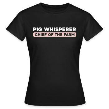 Éleveur de porcs Chef de la ferme - T-shirt Femme - noir - Devant - AI Model Female 172 dark (172cm)