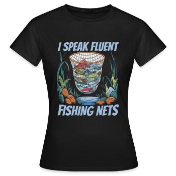 Fisherman - Women's T-Shirt - black - Front - AI Model Female 172 dark (172cm)