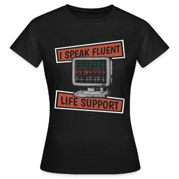 Intensive care nurse - Women's T-Shirt - black - Front - AI Model Female 172 dark (172cm)