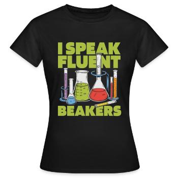 Assistant de laboratoire chimique - T-shirt Femme - noir - Devant - AI Model Female 172 dark (172cm)