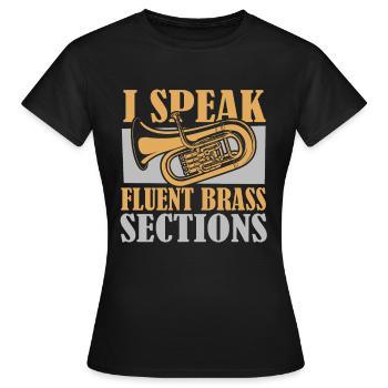 Directeur de l’orchestre - T-shirt Femme - noir - Devant - AI Model Female 172 dark (172cm)