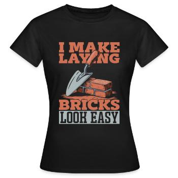 Bricklayer - Women's T-Shirt - black - Front - AI Model Female 172 dark (172cm)