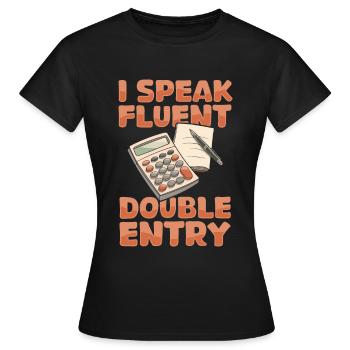 Buchhalter - Frauen T-Shirt - Schwarz - Vorne - AI Model Female 172 dark (172cm)