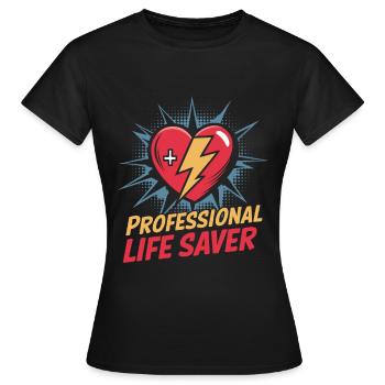 Infirmière en soins intensifs - T-shirt Femme - noir - Devant - AI Model Female 172 dark (172cm)
