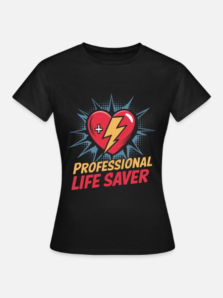 Intensivpfleger - T-shirt dam - svart
