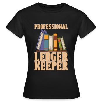 Buchhalter - Frauen T-Shirt - Schwarz - Vorne - AI Model Female 172 dark (172cm)