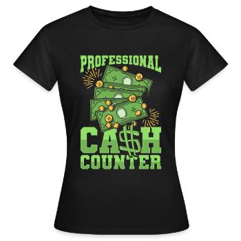 Employé de banque - T-shirt Femme - noir - Devant - AI Model Female 172 dark (172cm)